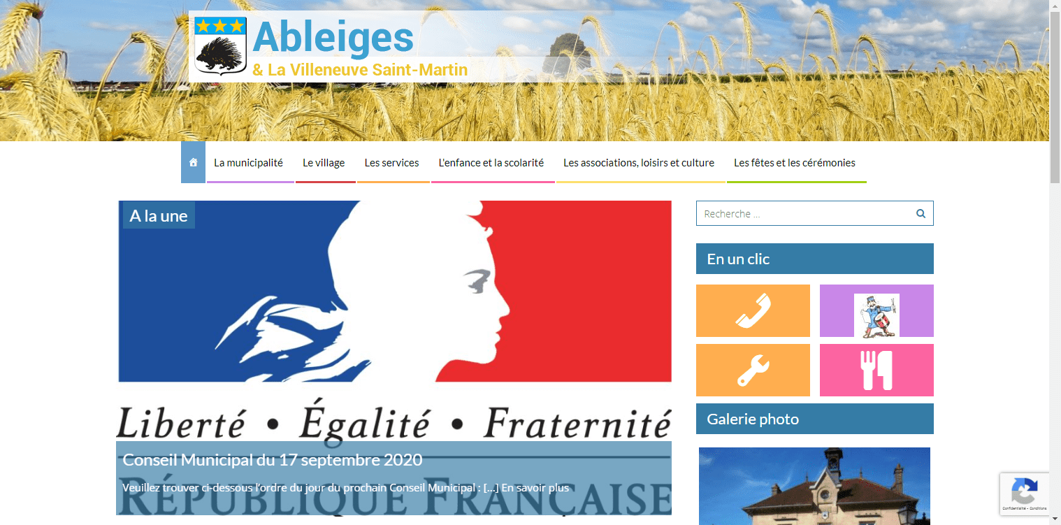 conception du site de Ableiges par l'union des maires du Val-d'Oise