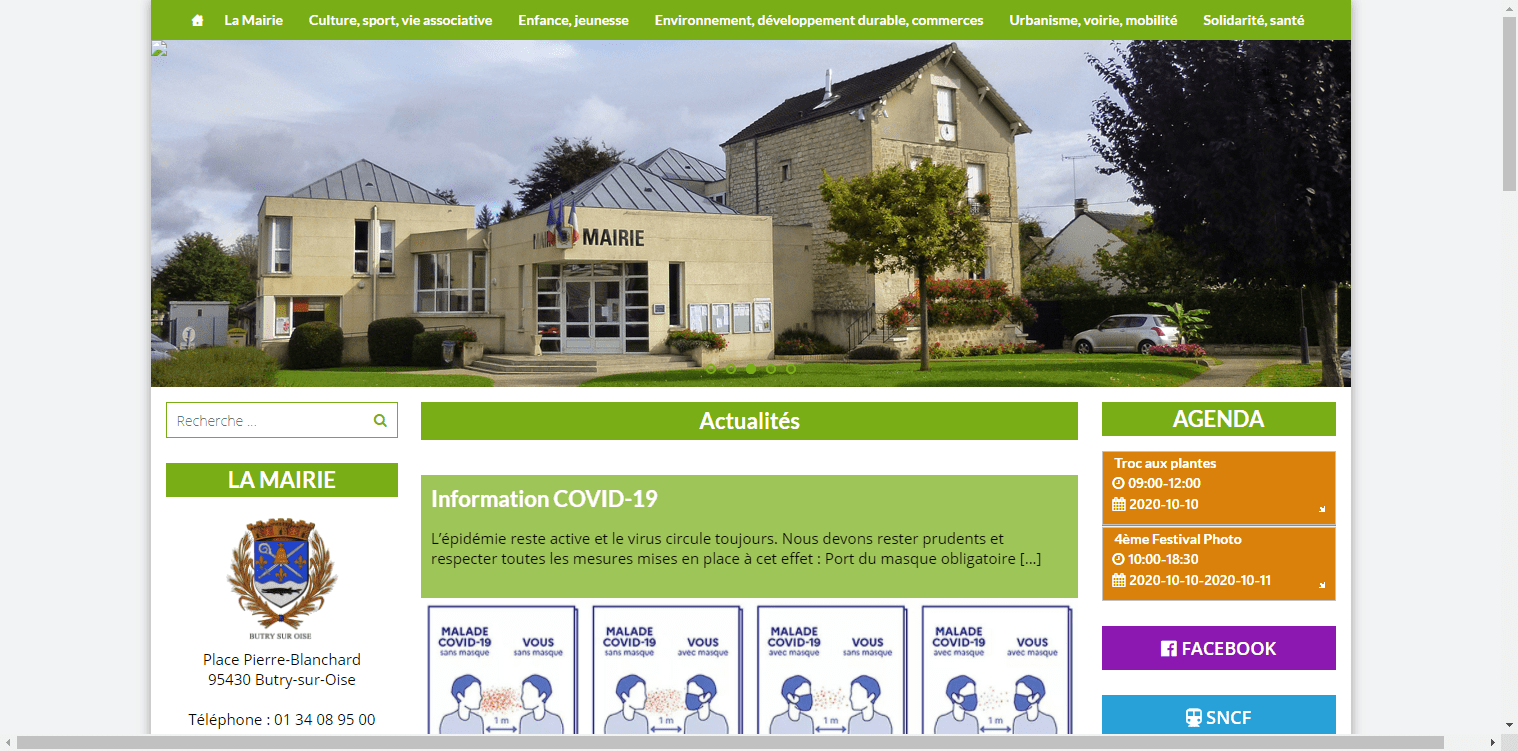 conception du site de Butry sur oise par l'union des maires du Val-d'Oise