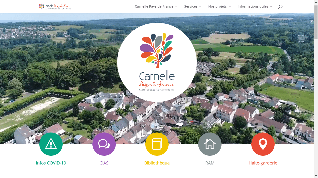 conception du site de CC Carnelle-Pays de France par l'union des maires du Val-d'Oise