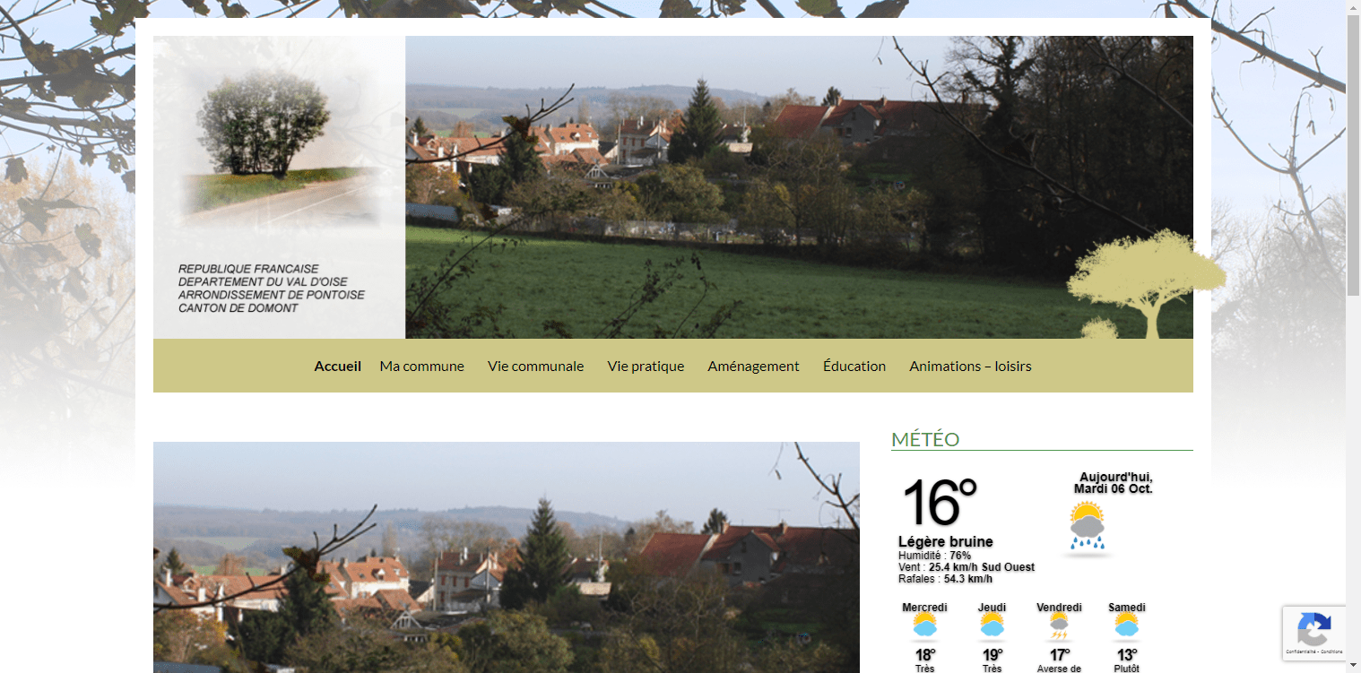 conception du site de Chauvry par l'union des maires du Val-d'Oise