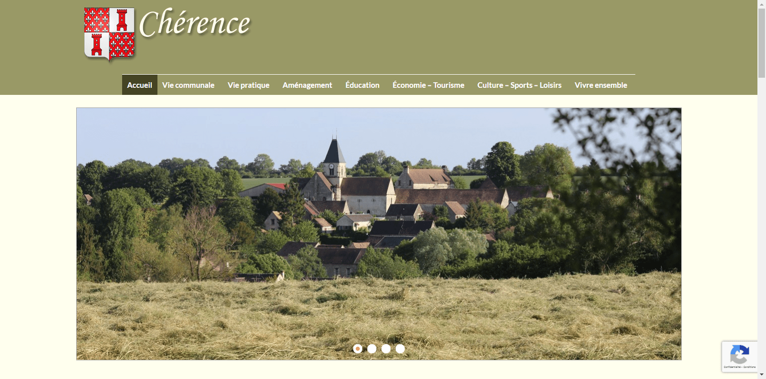 conception du site de Cherence par l'union des maires du Val-d'Oise