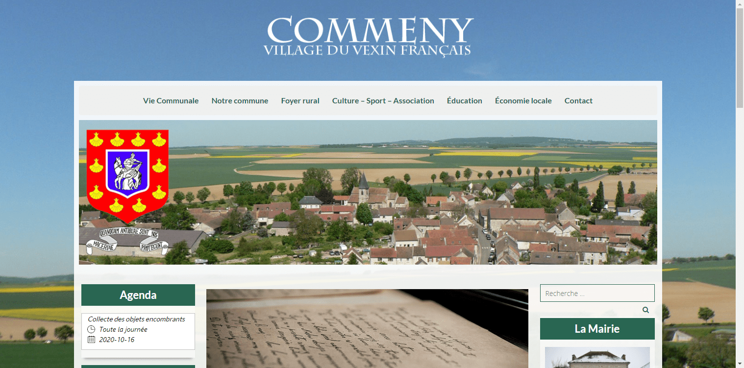 conception du site de Commeny par l'union des maires du Val-d'Oise