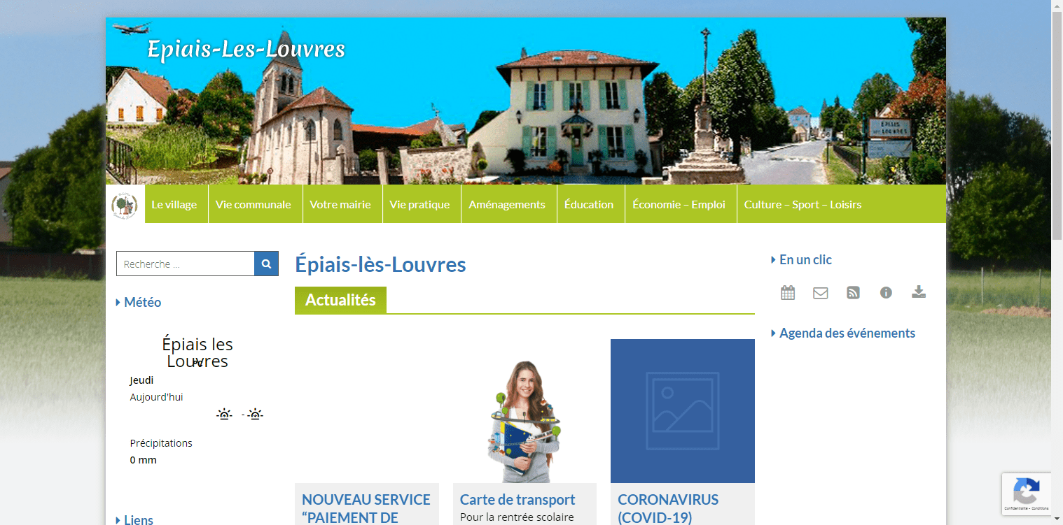 conception du site de Epiais-les-louvres par l'union des maires du Val-d'Oise