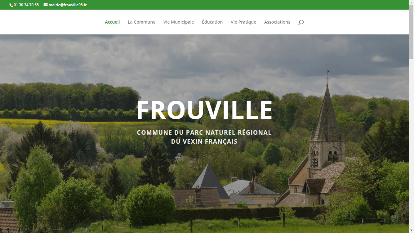 conception du site de Frouville par l'union des maires du Val-d'Oise