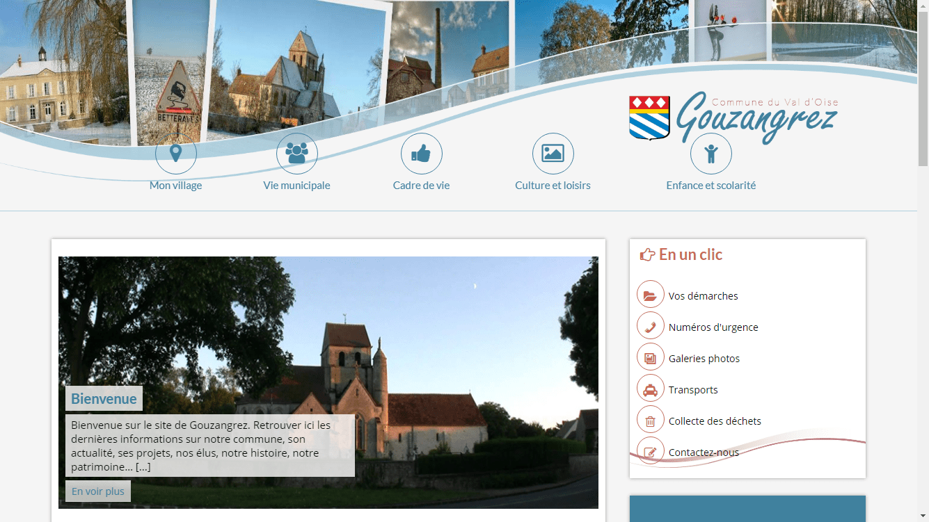 conception du site de Gouzangrez par l'union des maires du Val-d'Oise