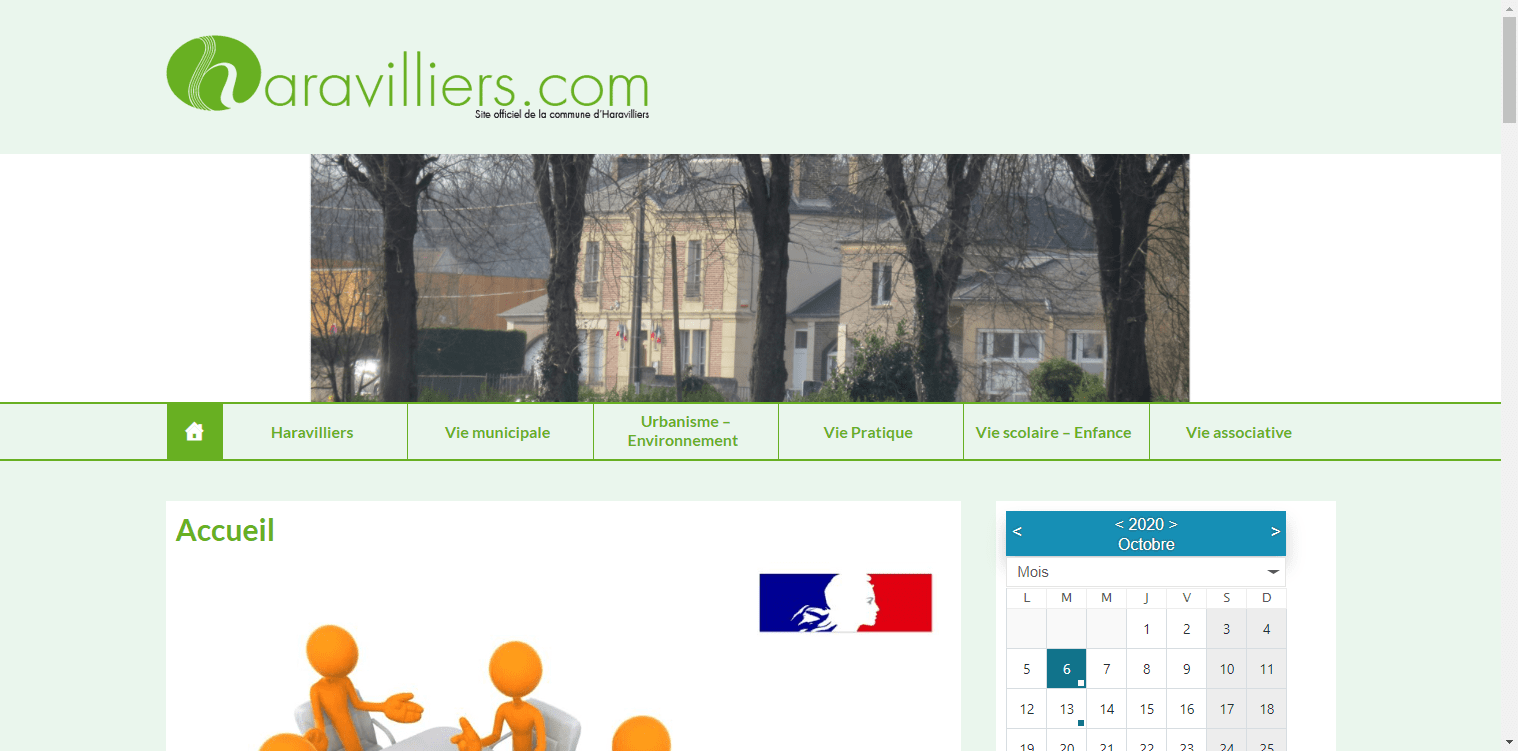 conception du site de Haravilliers par l'union des maires du Val-d'Oise