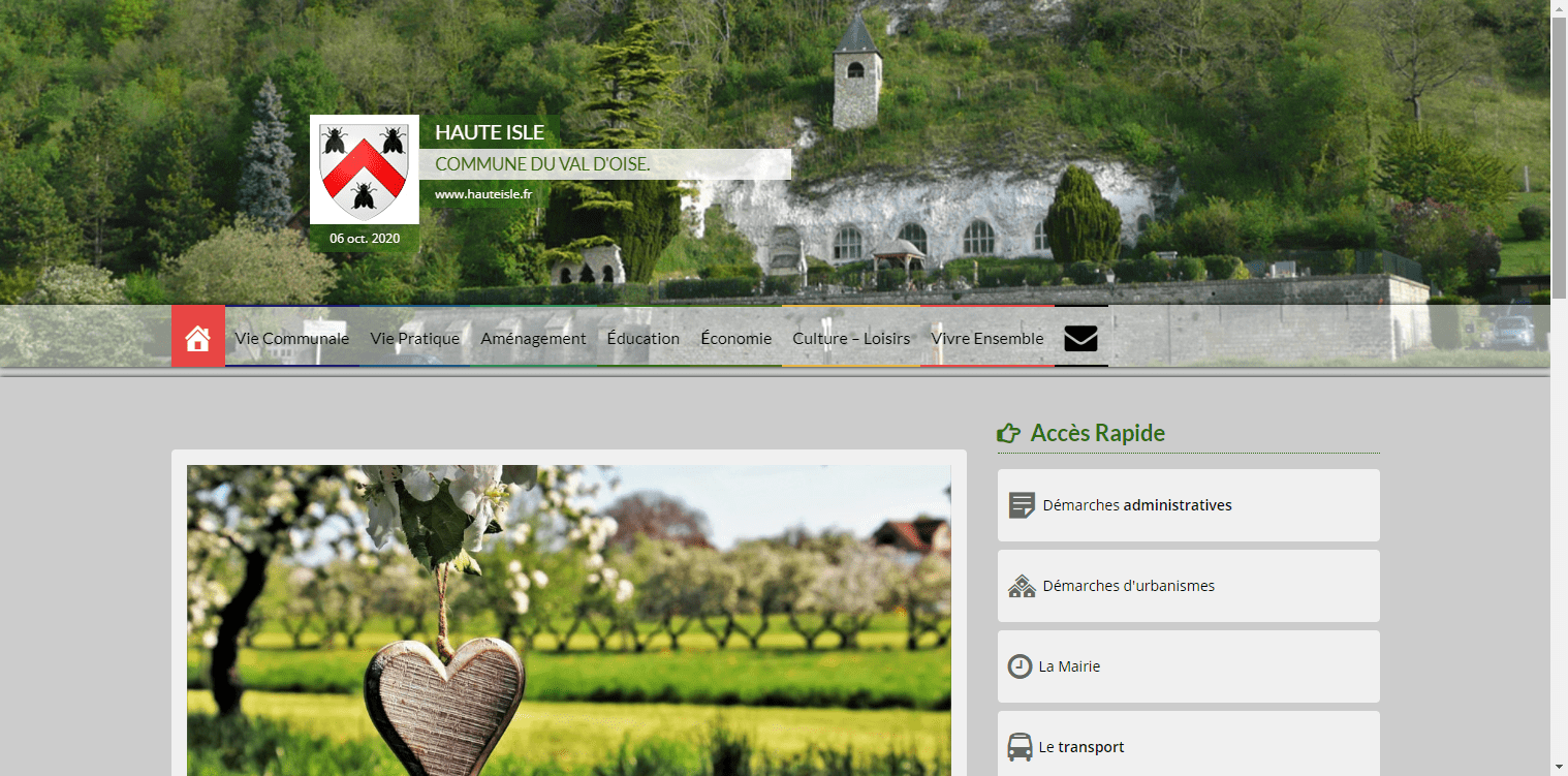 conception du site de Haute Isle par l'union des maires du Val-d'Oise