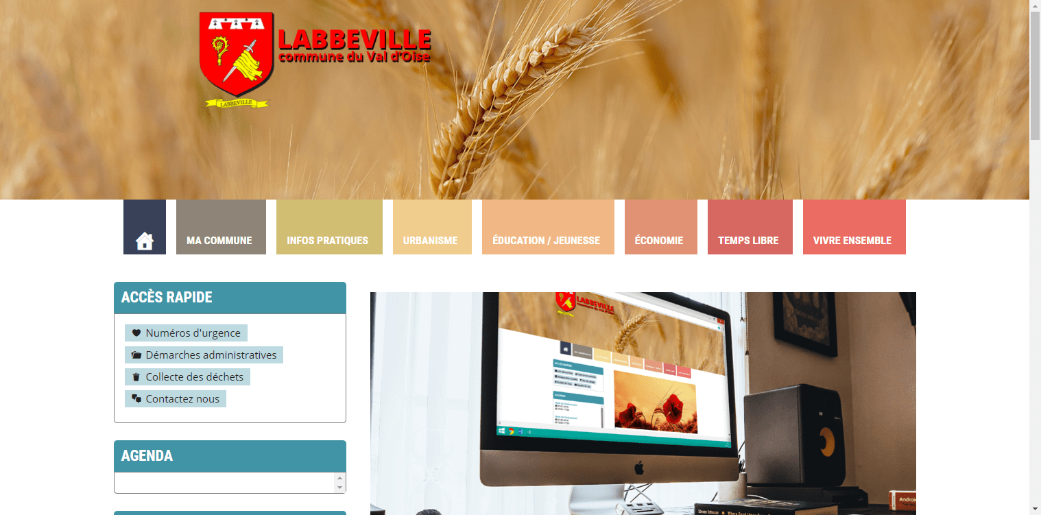 conception du site de Labbeville par l'union des maires du Val-d'Oise