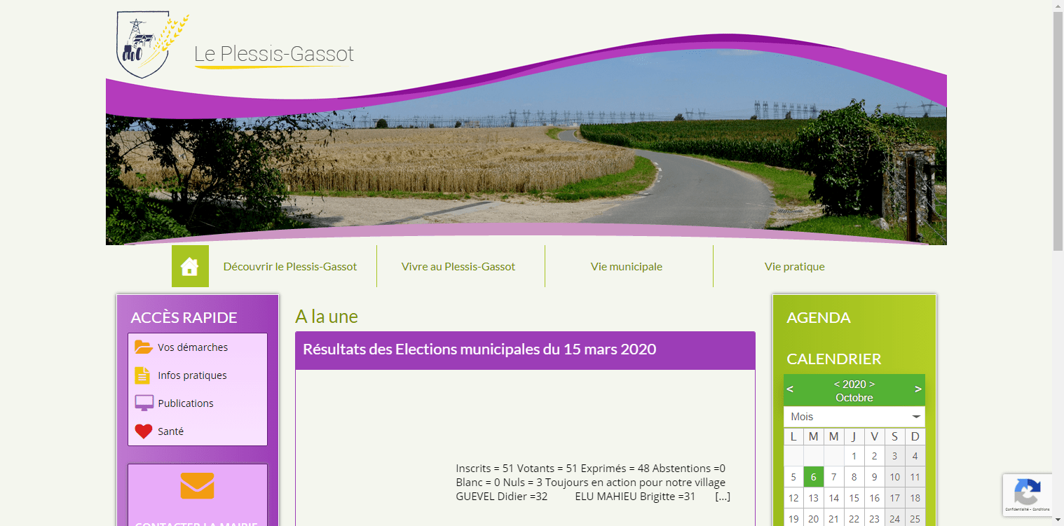 conception du site de Le Plessis-Gassot par l'union des maires du Val-d'Oise