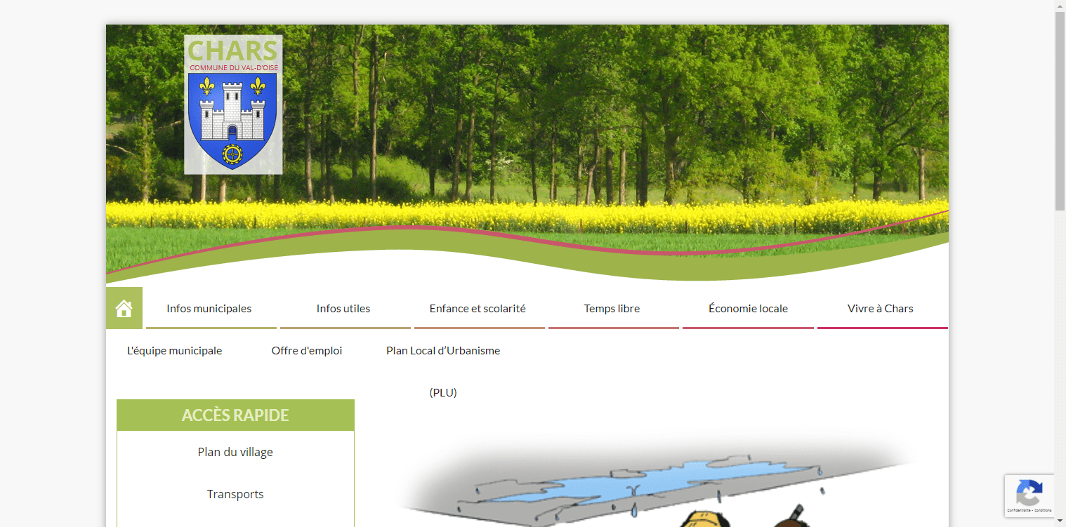 conception du site de Chars par l'union des maires du Val-d'Oise