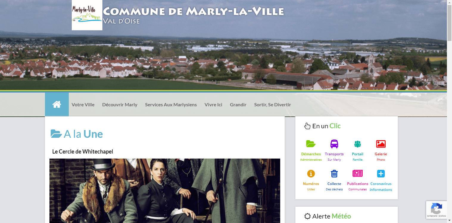 conception du site de Marly-la-ville par l'union des maires du Val-d'Oise
