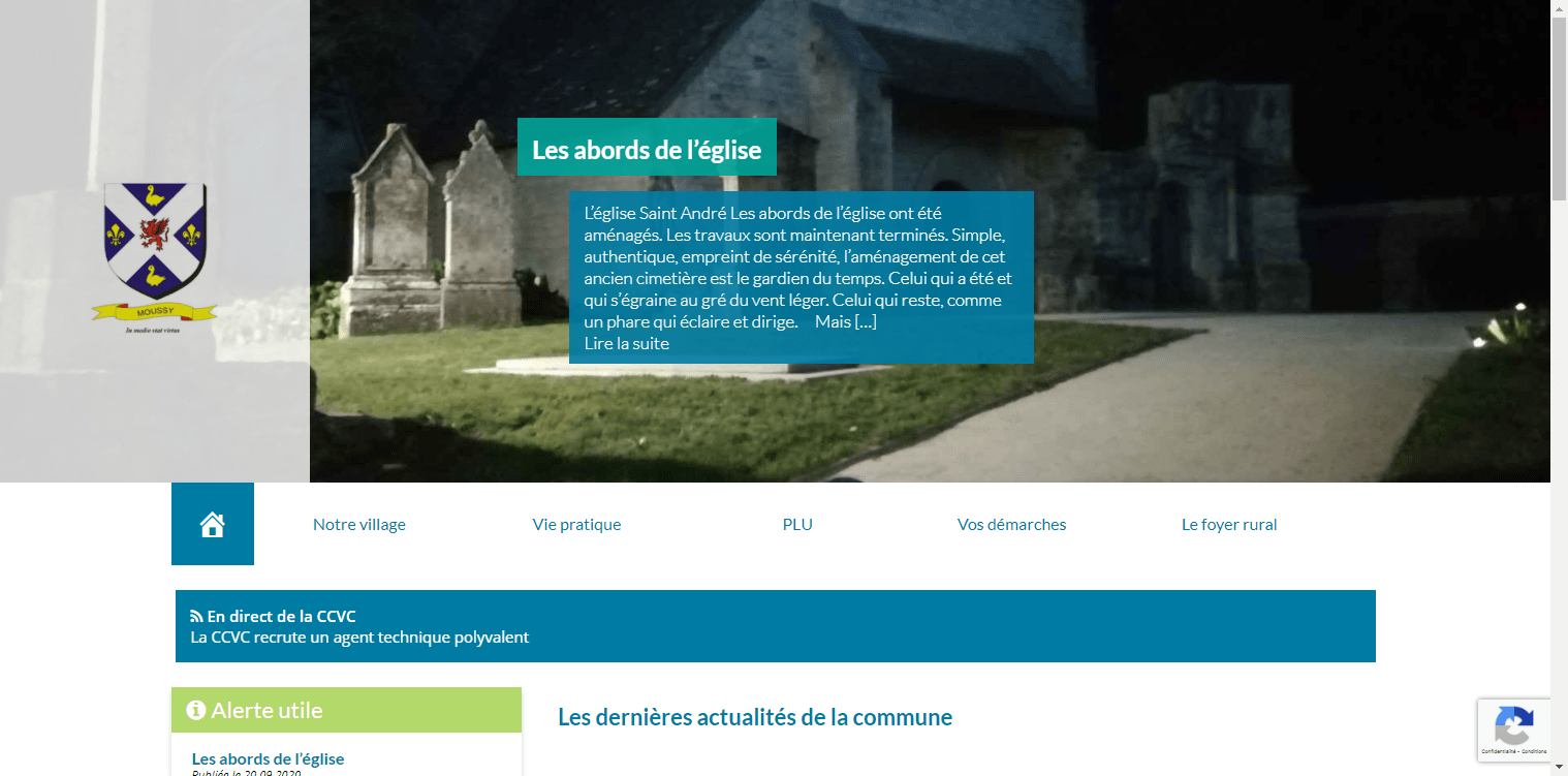 conception du site de Moussy par l'union des maires du Val-d'Oise