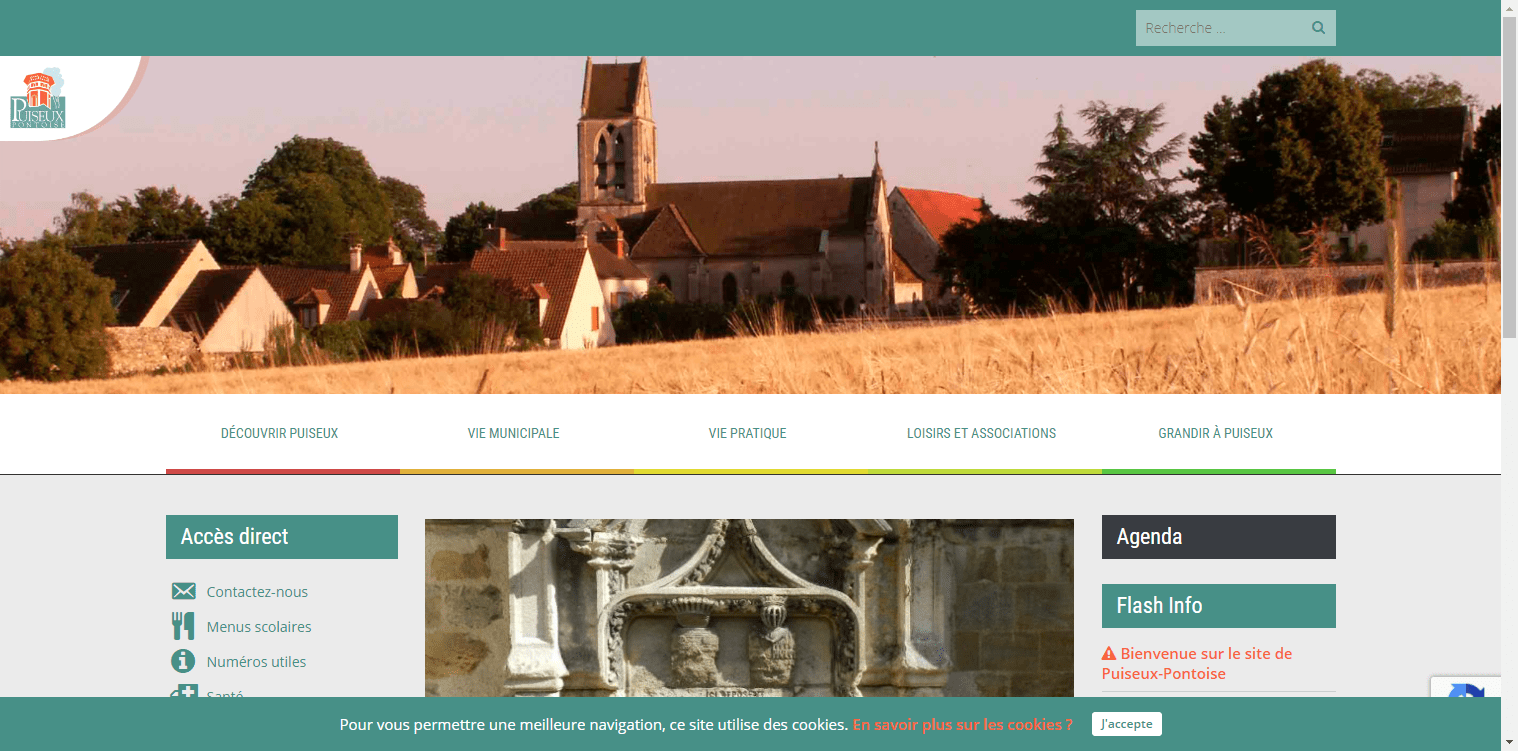 conception du site de Puiseux Pontoise par l'union des maires du Val-d'Oise