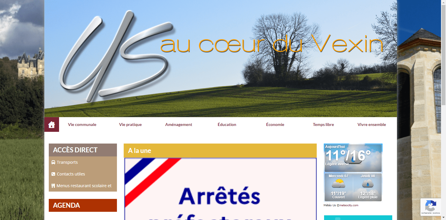 conception du site de Us par l'union des maires du Val-d'Oise