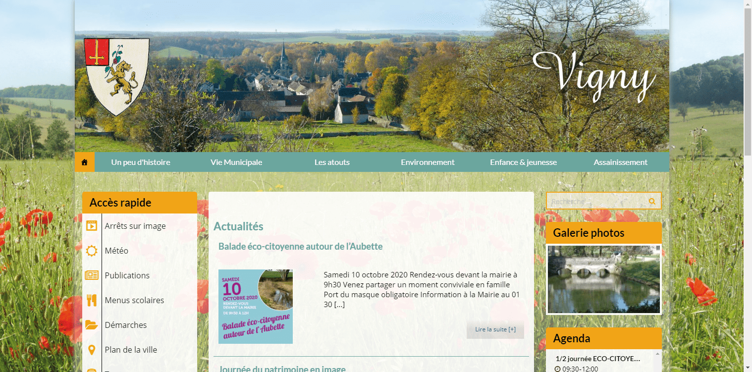 conception du site de Vigny par l'union des maires du Val-d'Oise